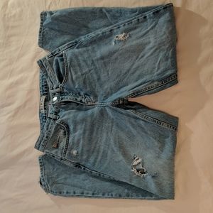 High Waisted Mom Ripped Jeans (size 2)